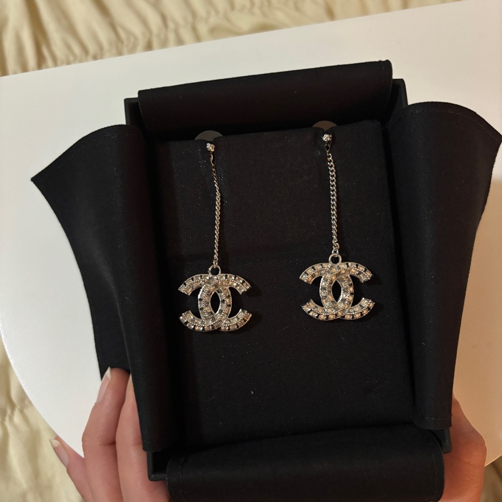 CHANEL Silver Earrings